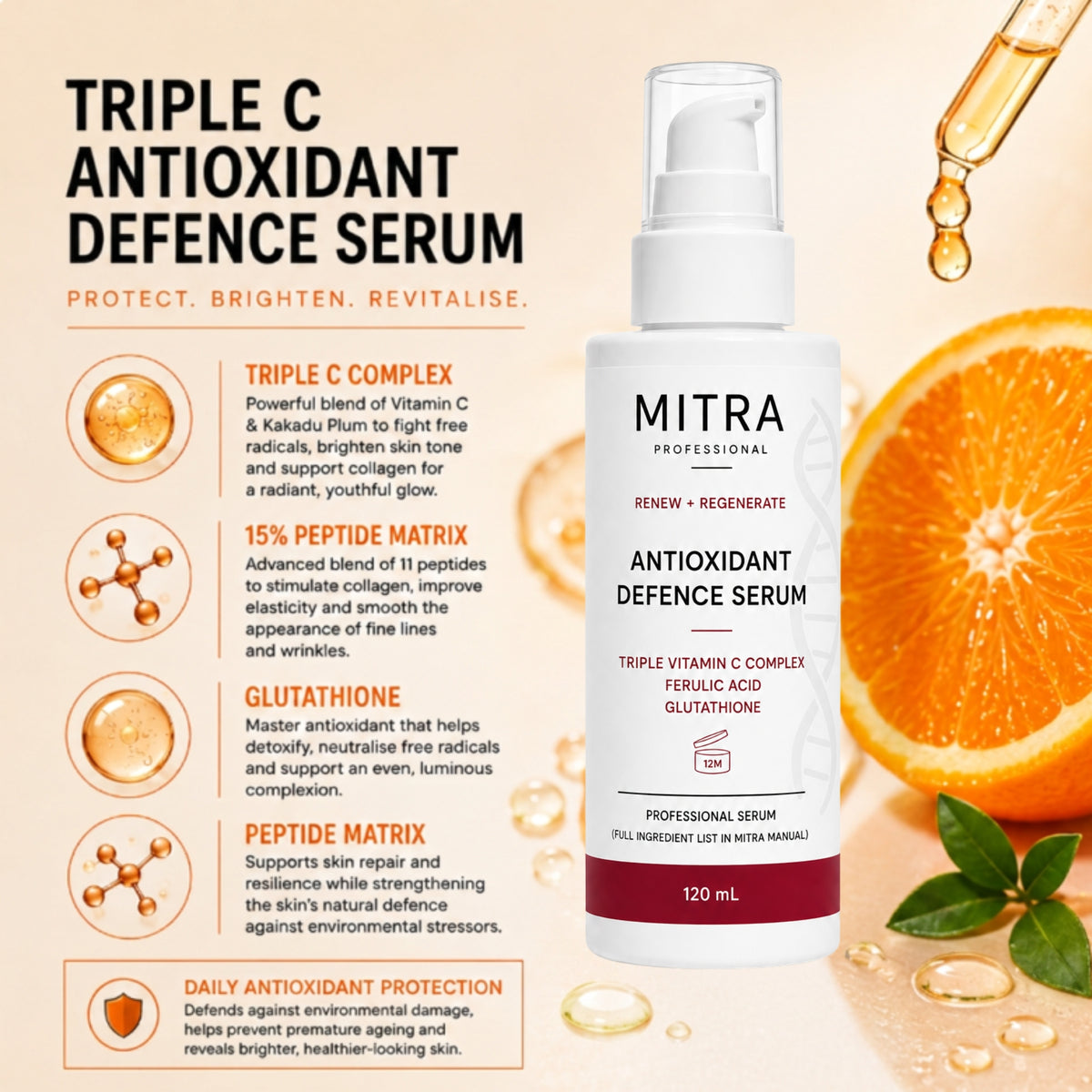 ANTIOXIDANT DEFENCE PROFESSIONAL SERUM 120ML