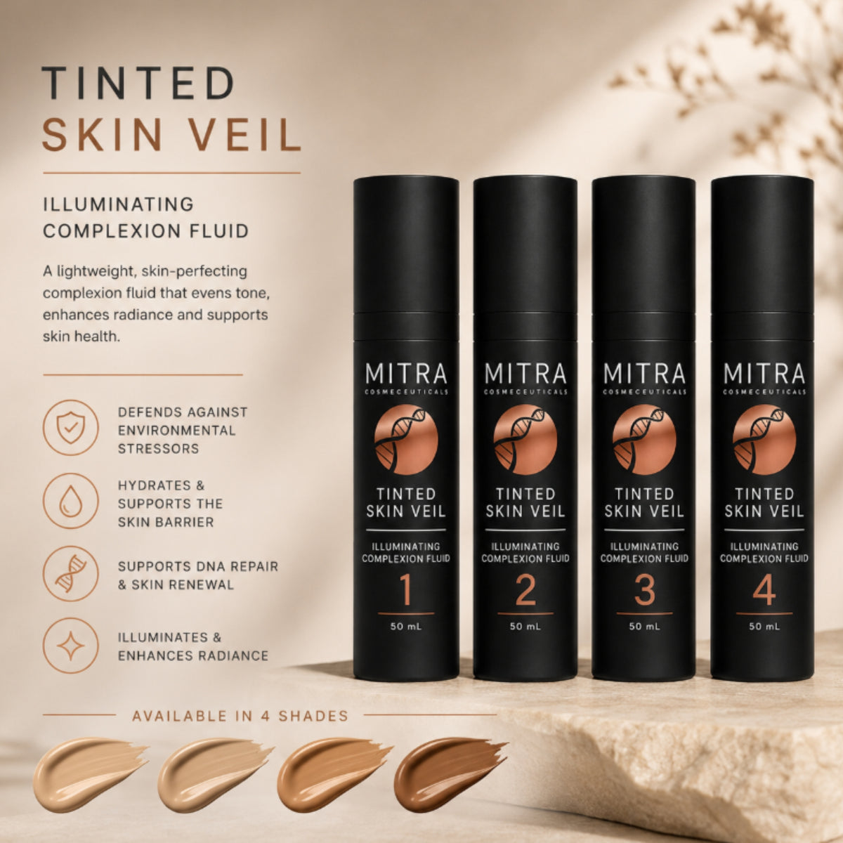 TINTED SKIN VEIL 50mL SHADE 1 LIGHT BEIGE